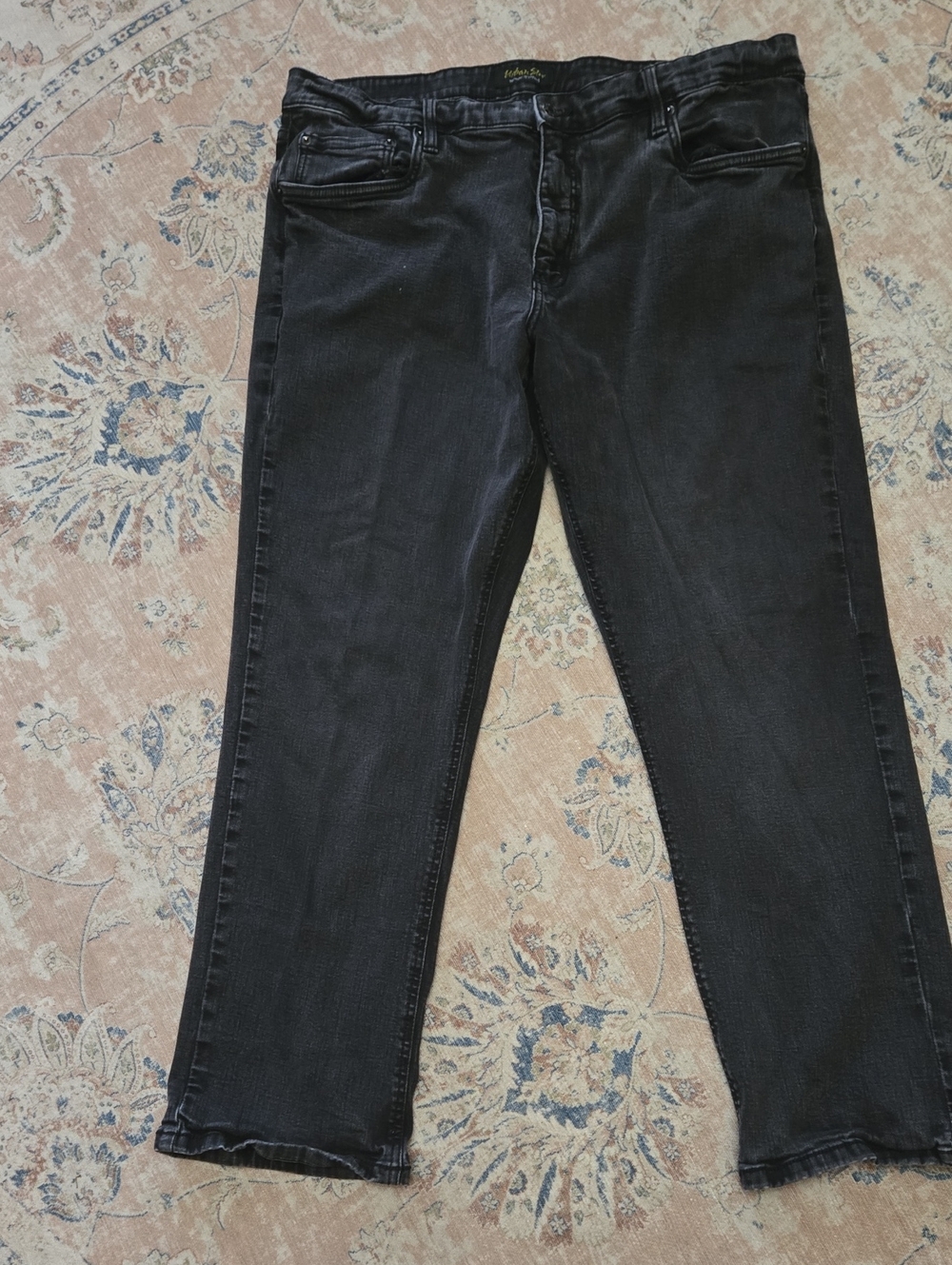 Urban Star Slim Straight Black Jeans Classic 5 Pocket Style Stretch sz 40x30 EUC